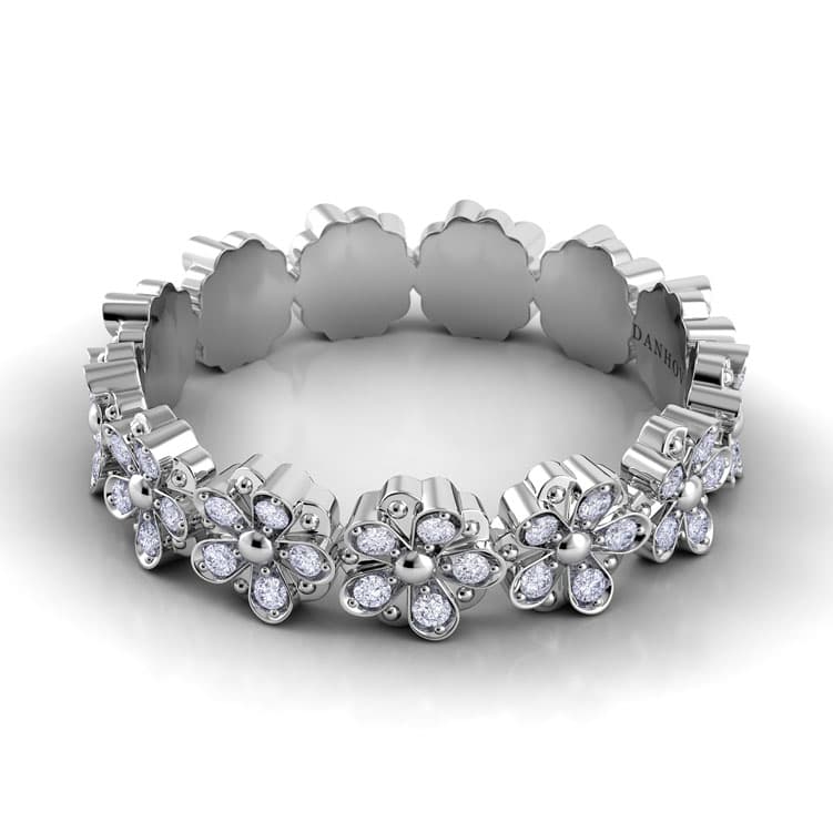 Petalo Floral Diamond Wedding Band
