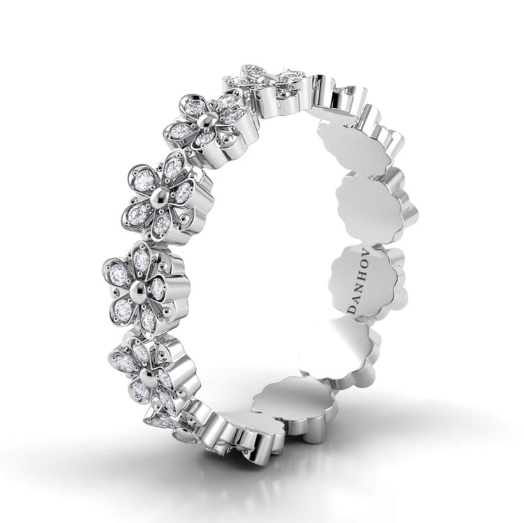 Petalo Floral Diamond Wedding Band