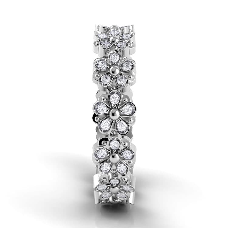Petalo Floral Diamond Wedding Band