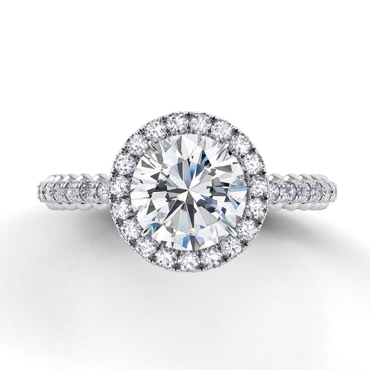 Petalo Round Diamond Engagement Ring