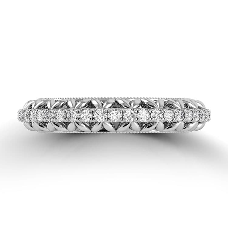Petalo Single Shank Floral Wedding Ring