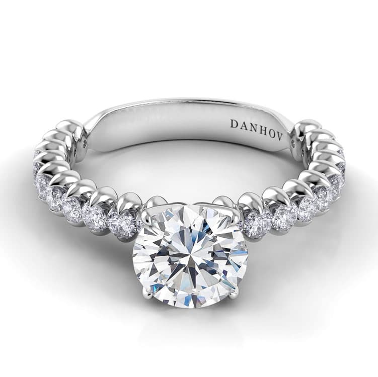 Petalo Twisted Shank Diamond Engagement Ring