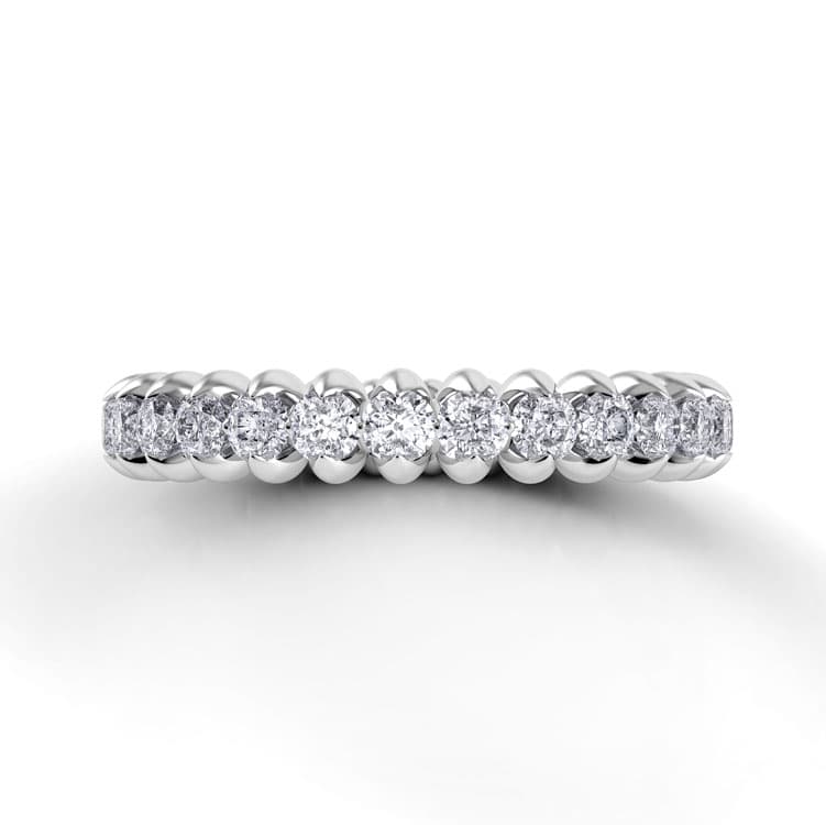 Petalo Twisted Shank Diamond Wedding Band