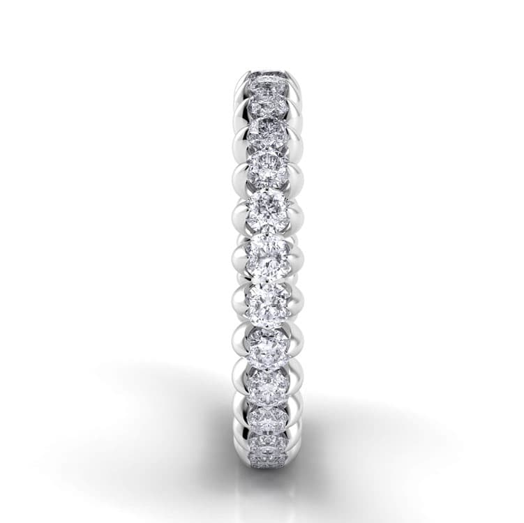 Petalo Twisted Shank Diamond Wedding Band