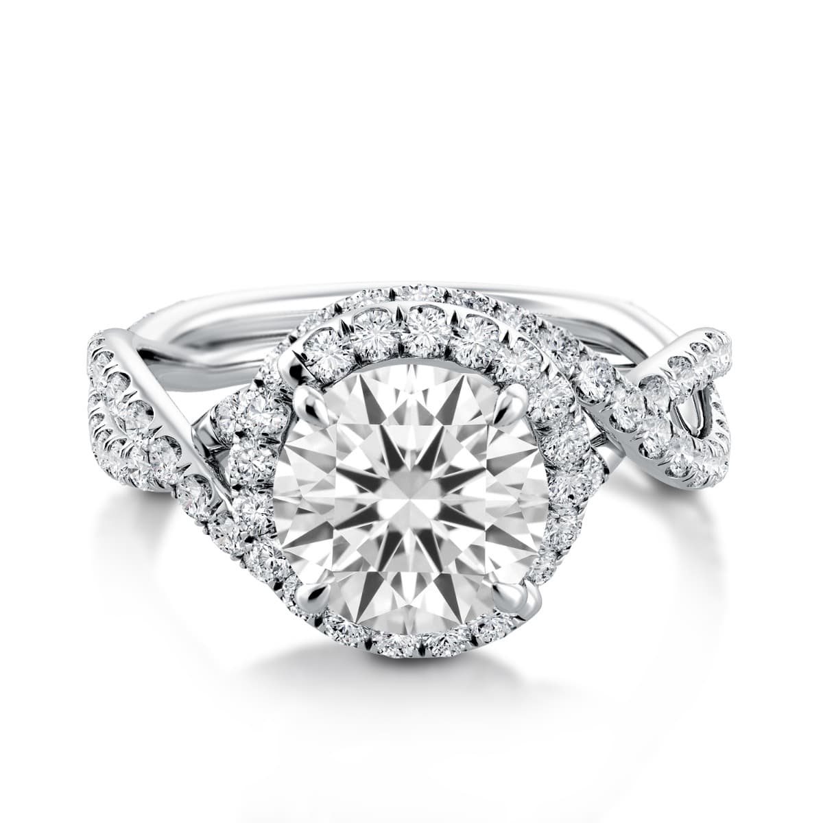 Signature Abbraccio Swirl Engagement Ring