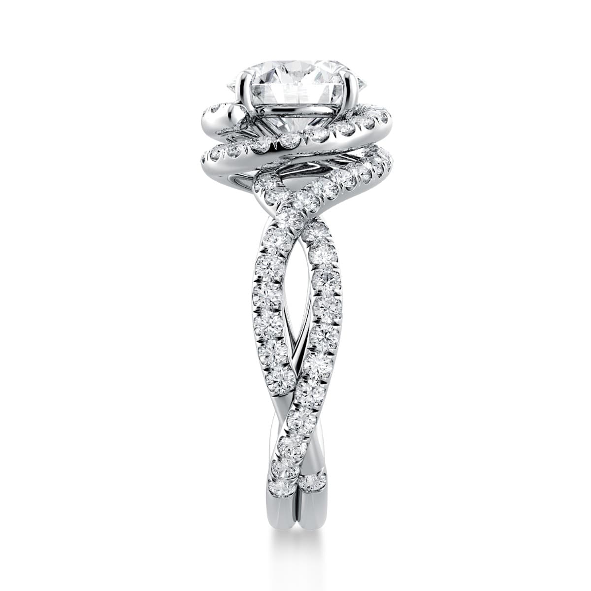 Signature Abbraccio Swirl Engagement Ring