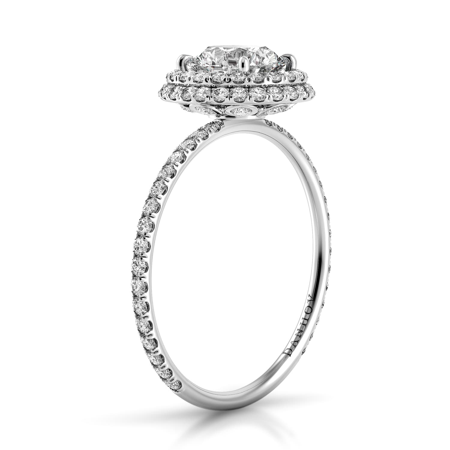 Solo Filo Diamond Halo Engagement Ring
