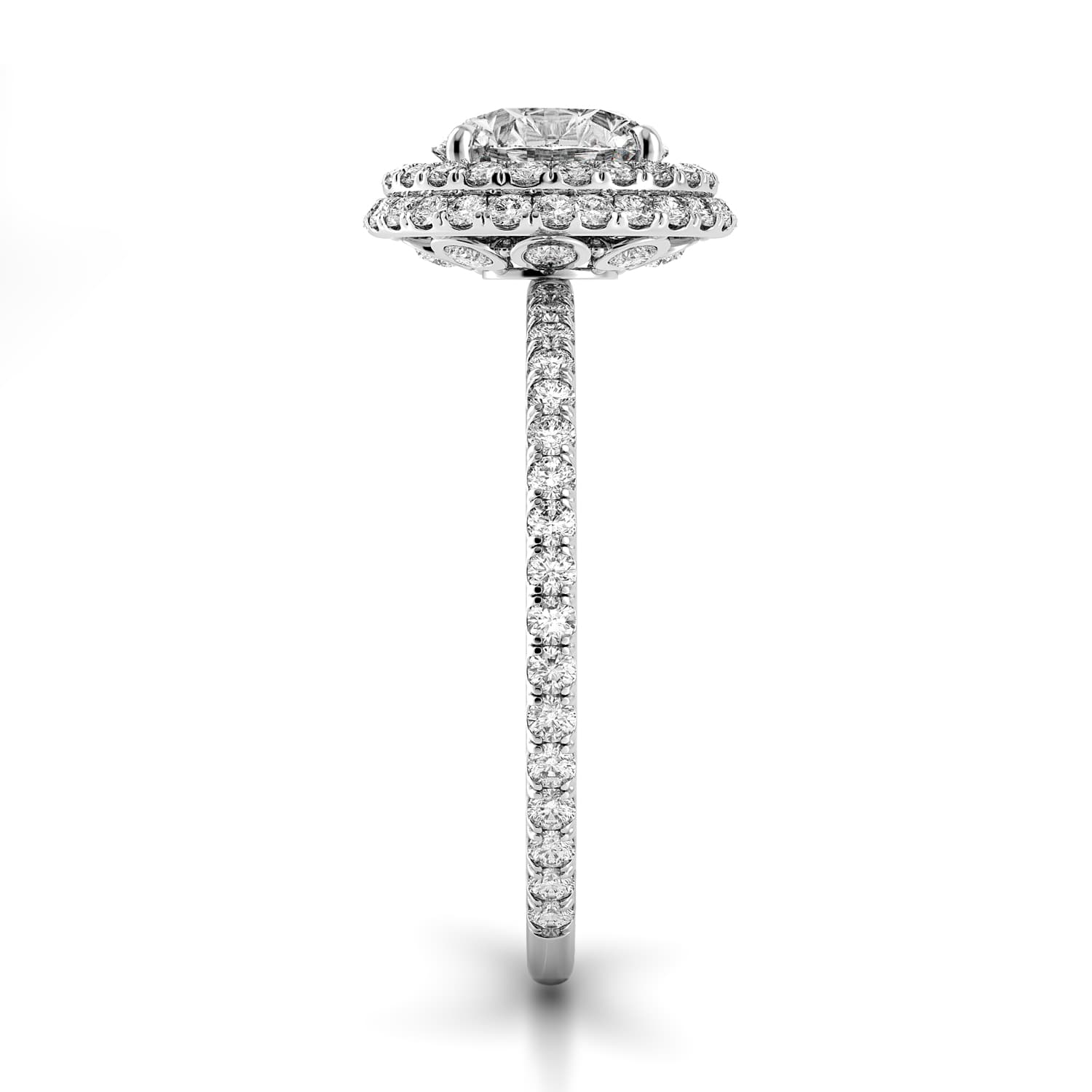 Solo Filo Diamond Halo Engagement Ring