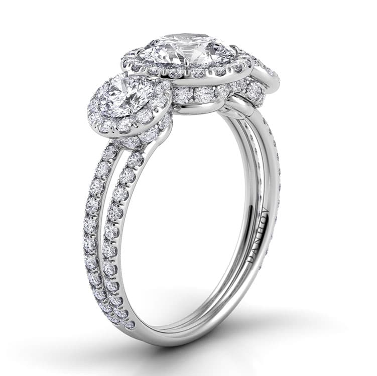 Solo Filo Unique Three Stone Engagement Ring