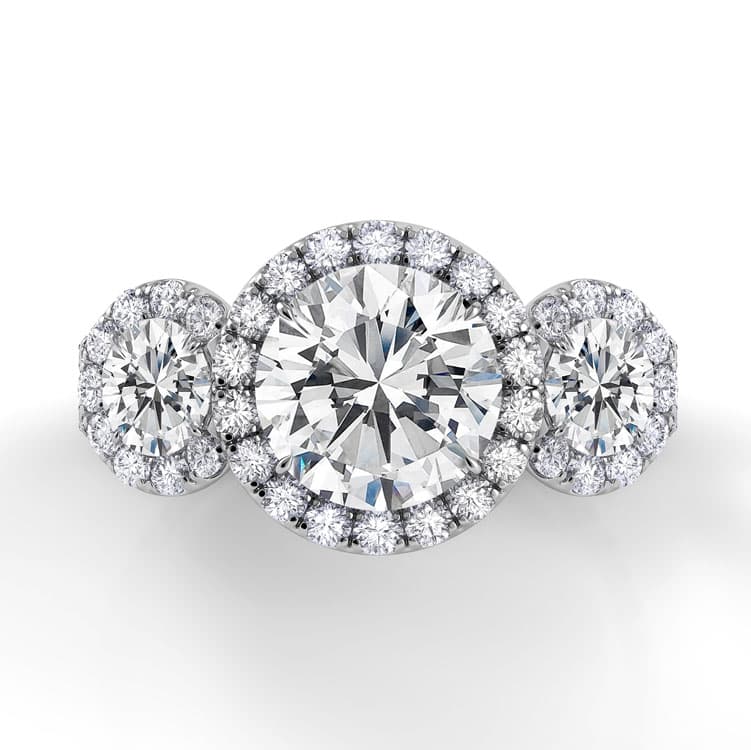 Solo Filo Unique Three Stone Engagement Ring