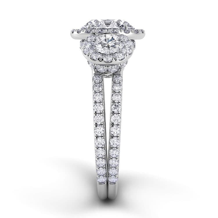 Solo Filo Unique Three Stone Engagement Ring
