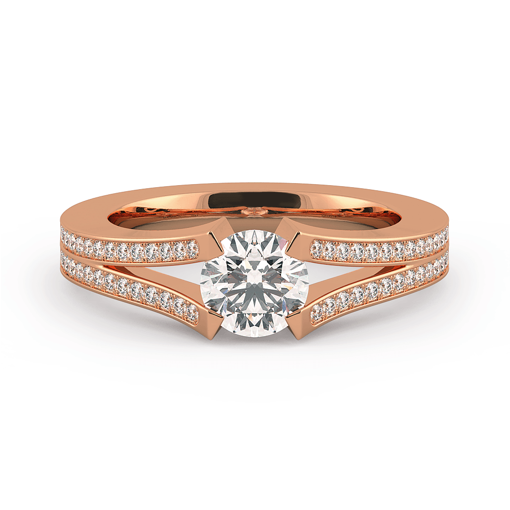 Voltaggio Engagement Ring in 14k Black Gold