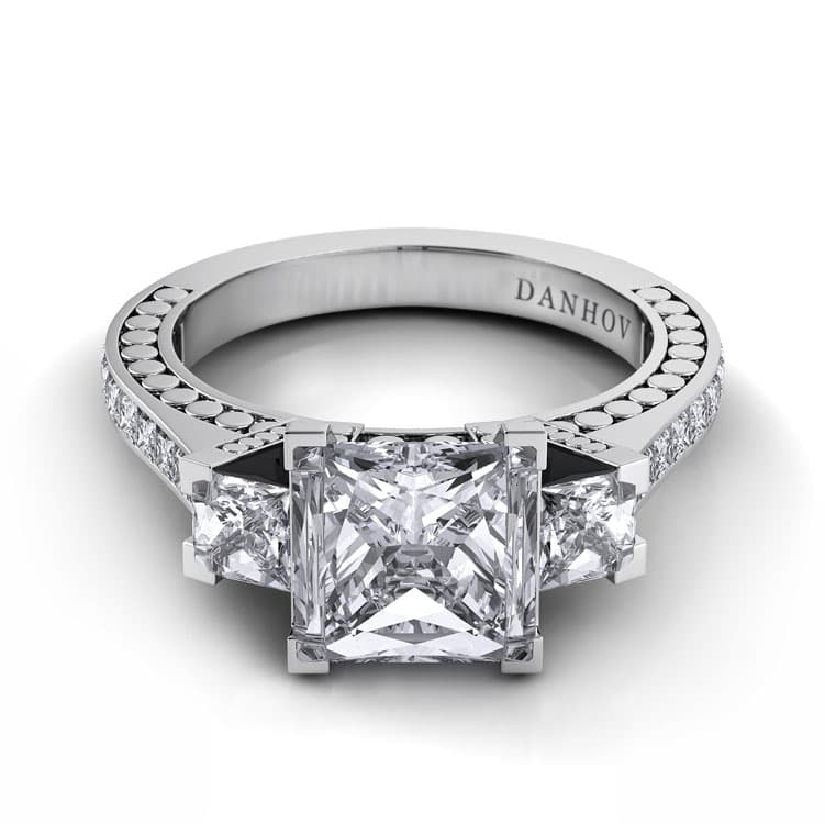 Tubetto Three Stone Engagement Ring — image 2 of 4