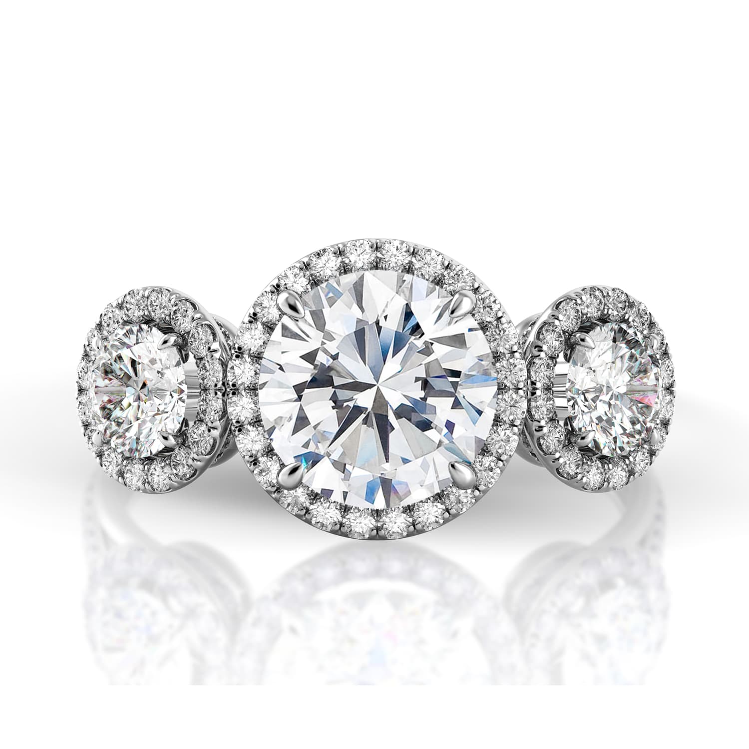 Unito Three Stone Diamond Engagement Ring