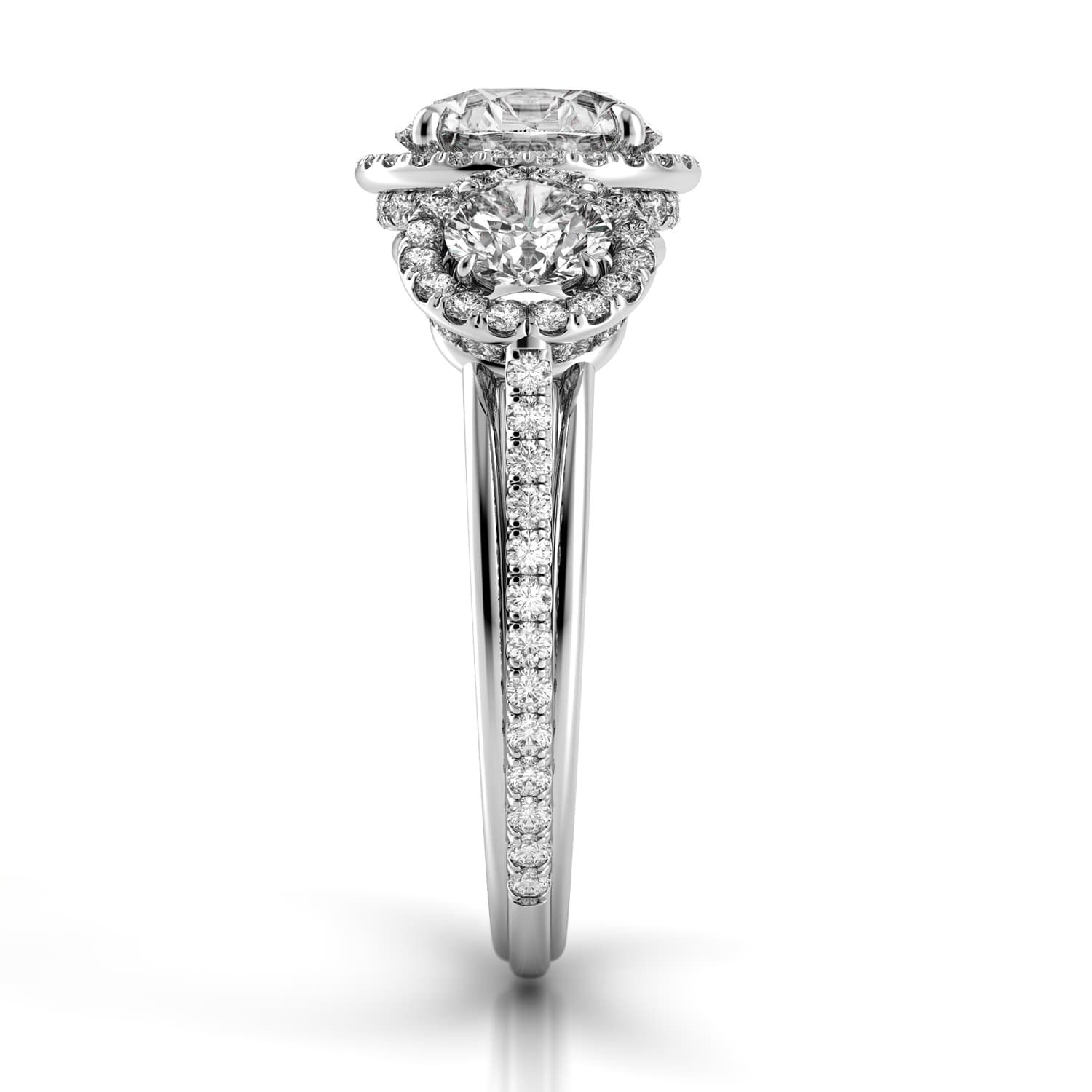 Unito Three Stone Diamond Engagement Ring