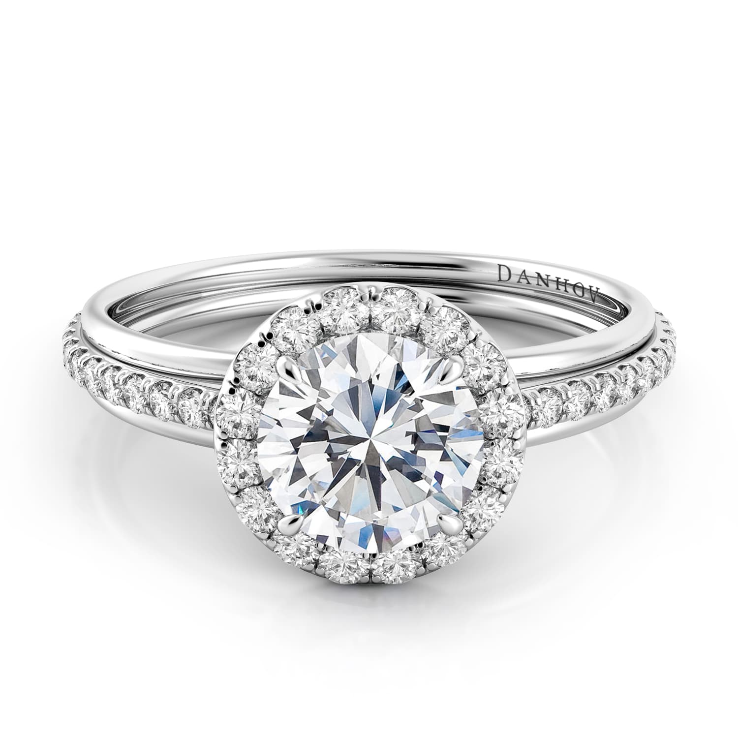 Unito Triple Shank Diamond Engagement Ring