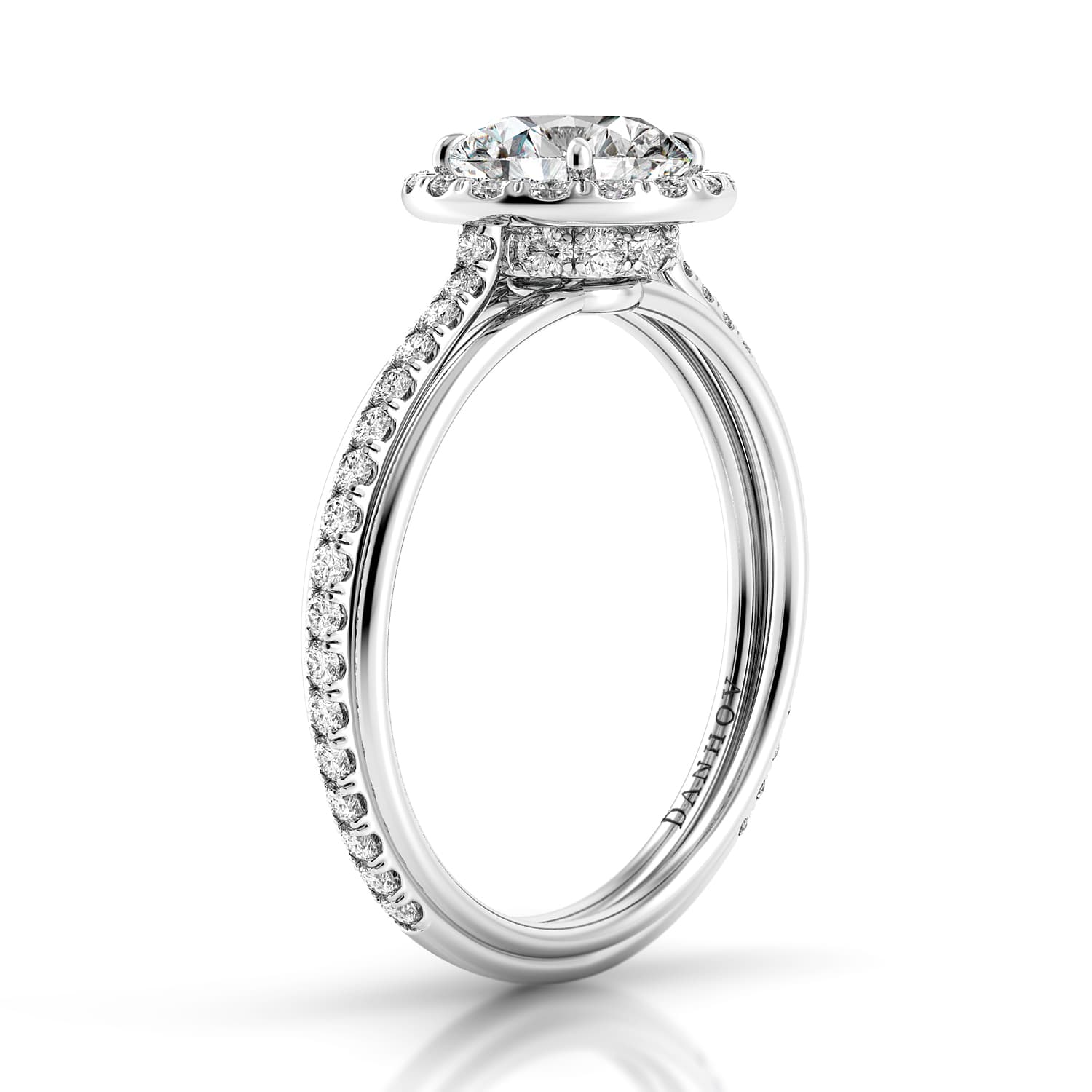 Unito Triple Shank Diamond Engagement Ring
