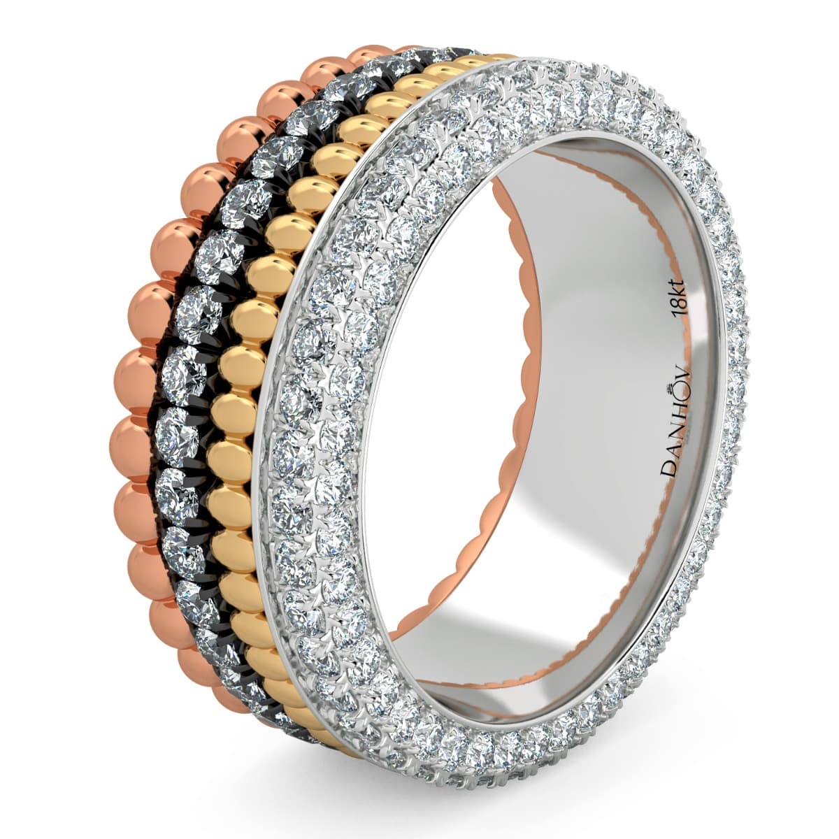 Fashion Band Four colors in one band in 14KT