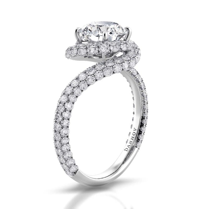 Abbraccio Swirl Engagement Ring