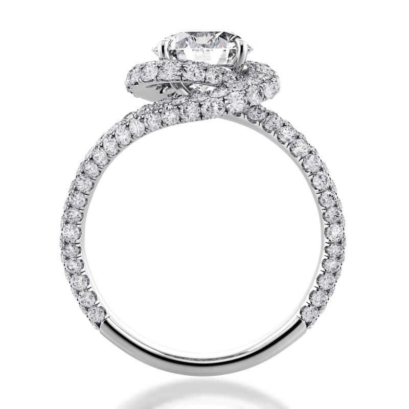 Abbraccio Swirl Engagement Ring