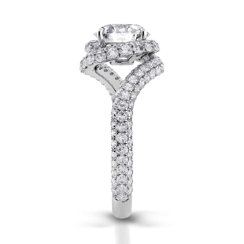 Abbraccio Swirl Engagement Ring