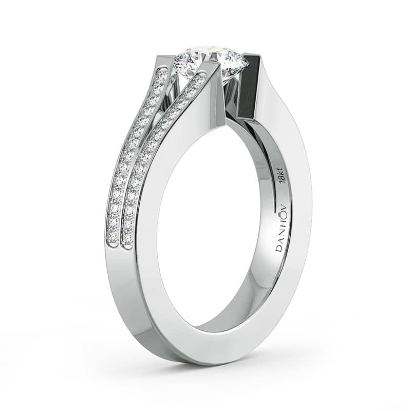 Voltaggio Engagement Ring in 14k Black Gold — image 2 of 3