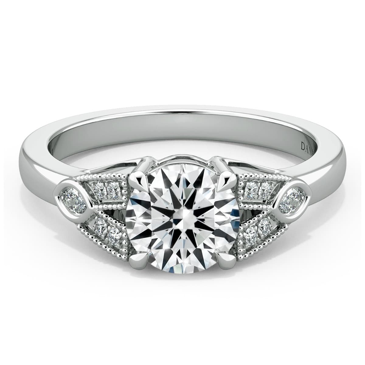 Norme de Estate Diamond Engagement Ring in 14k White