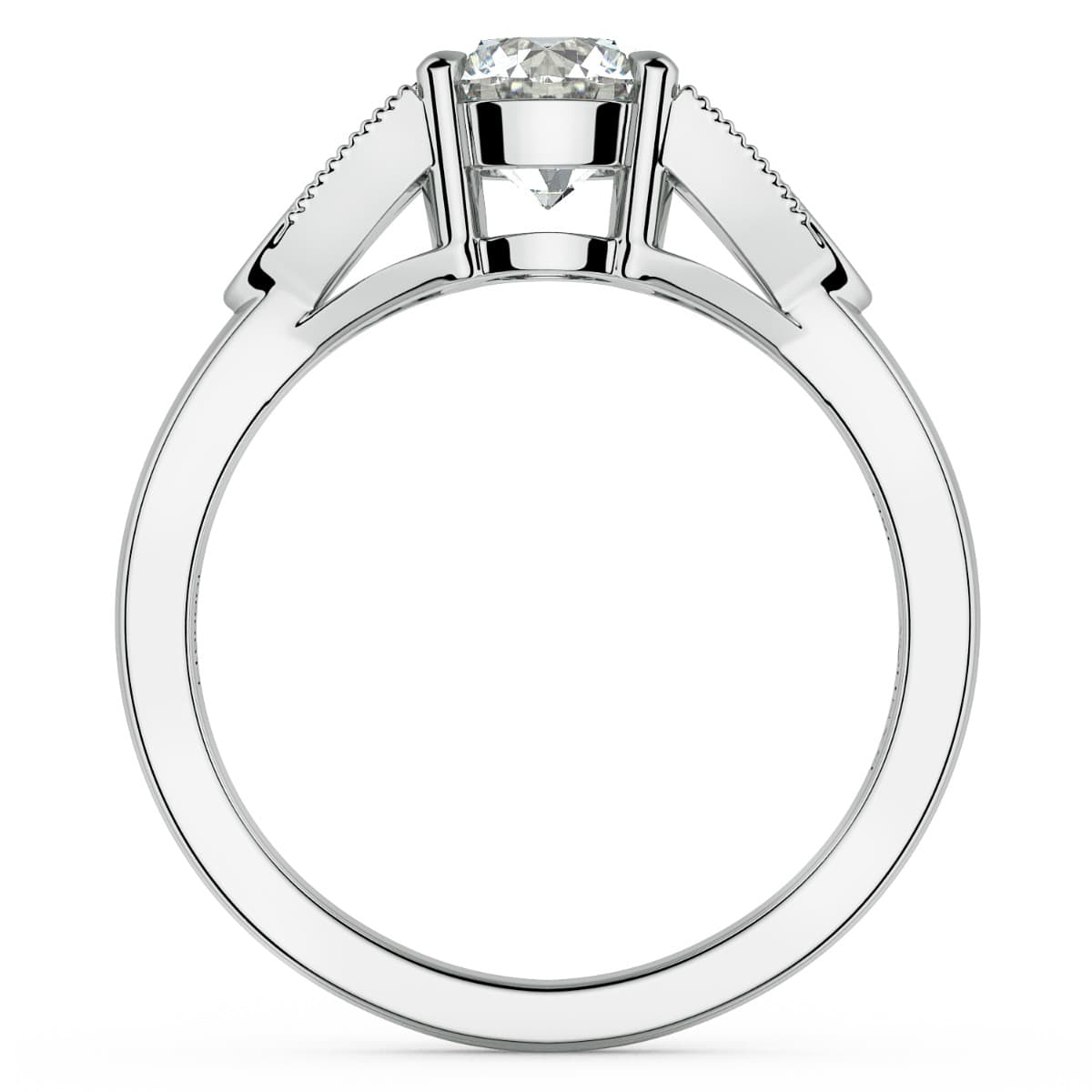 Norme de Estate Diamond Engagement Ring in 14k White