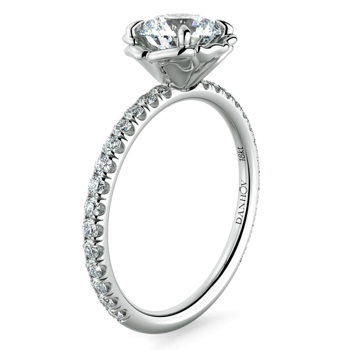 Norme De Halo Ladies Engagement Ring — image 2 of 9