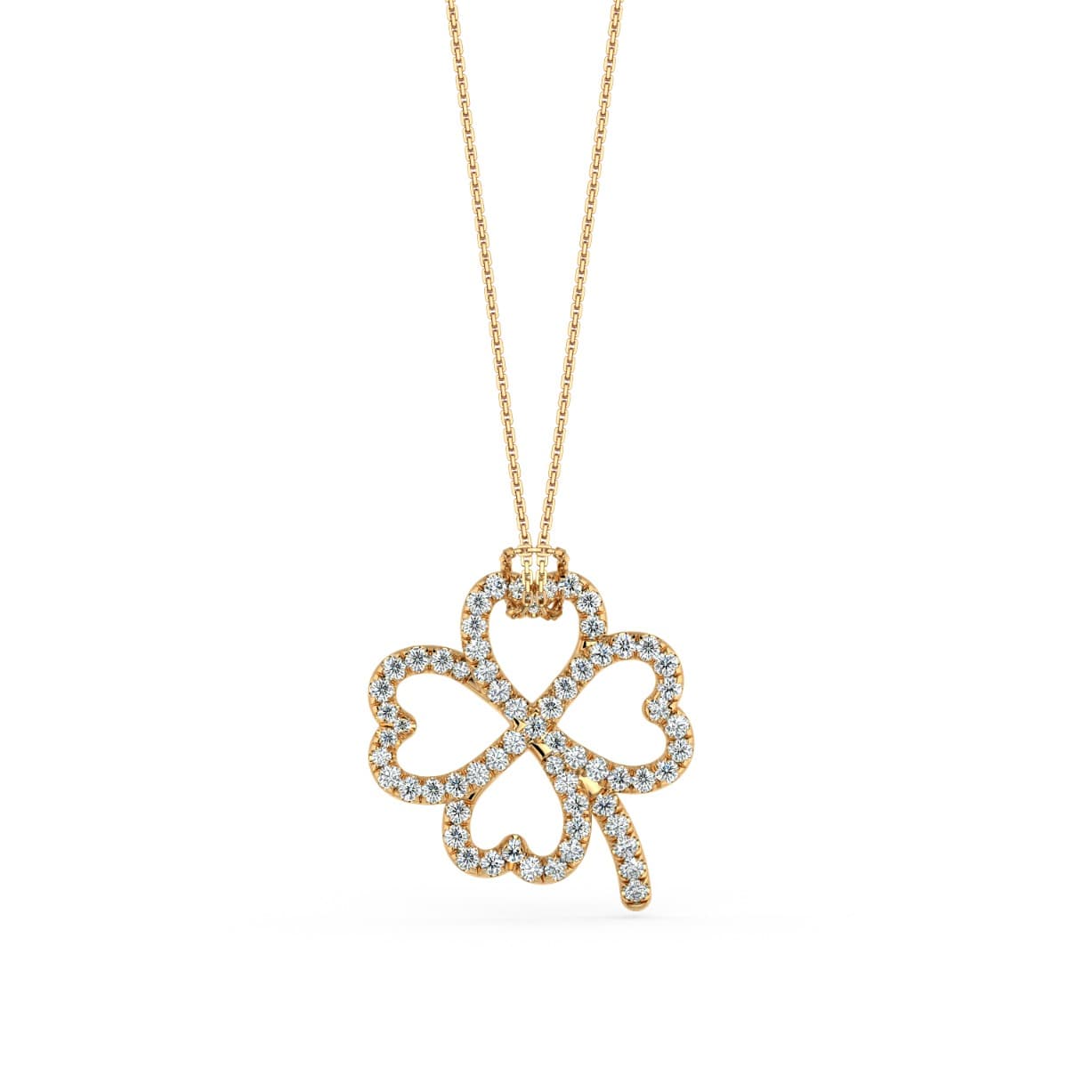 Norme de Shamrock Pendant with Rolo Chain