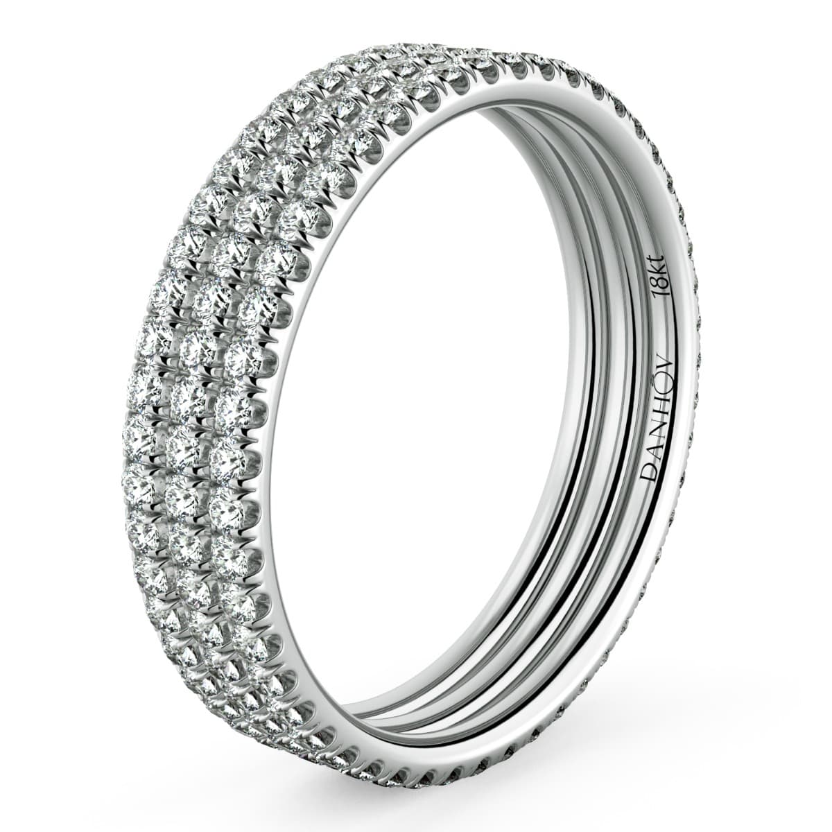 Abbraccio Triple Shank Wedding Band