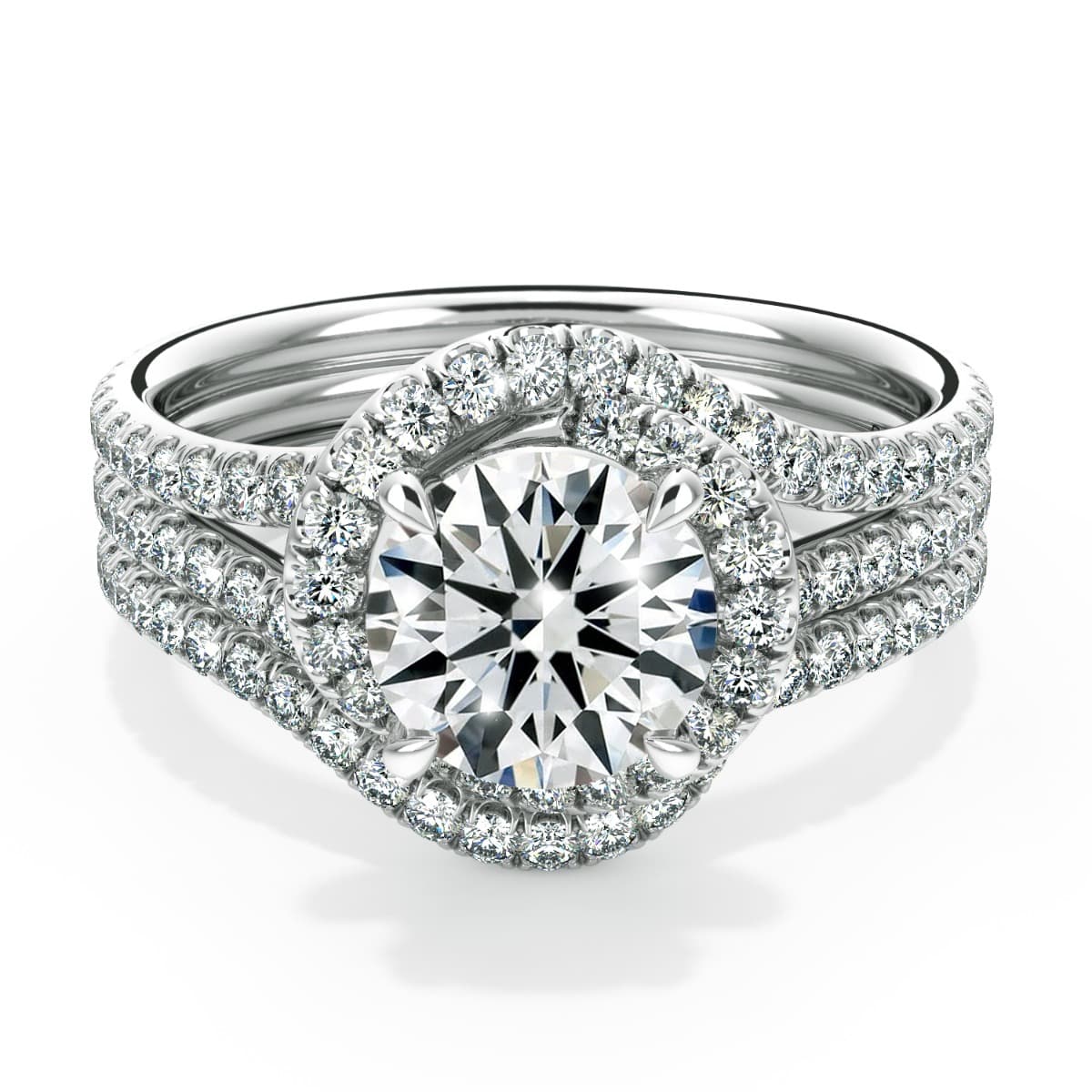 Abbraccio Diamond Wedding Band