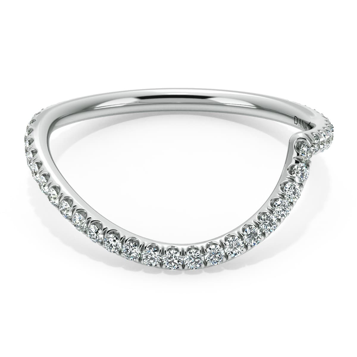 Abbraccio Curved Diamond Wedding Ring