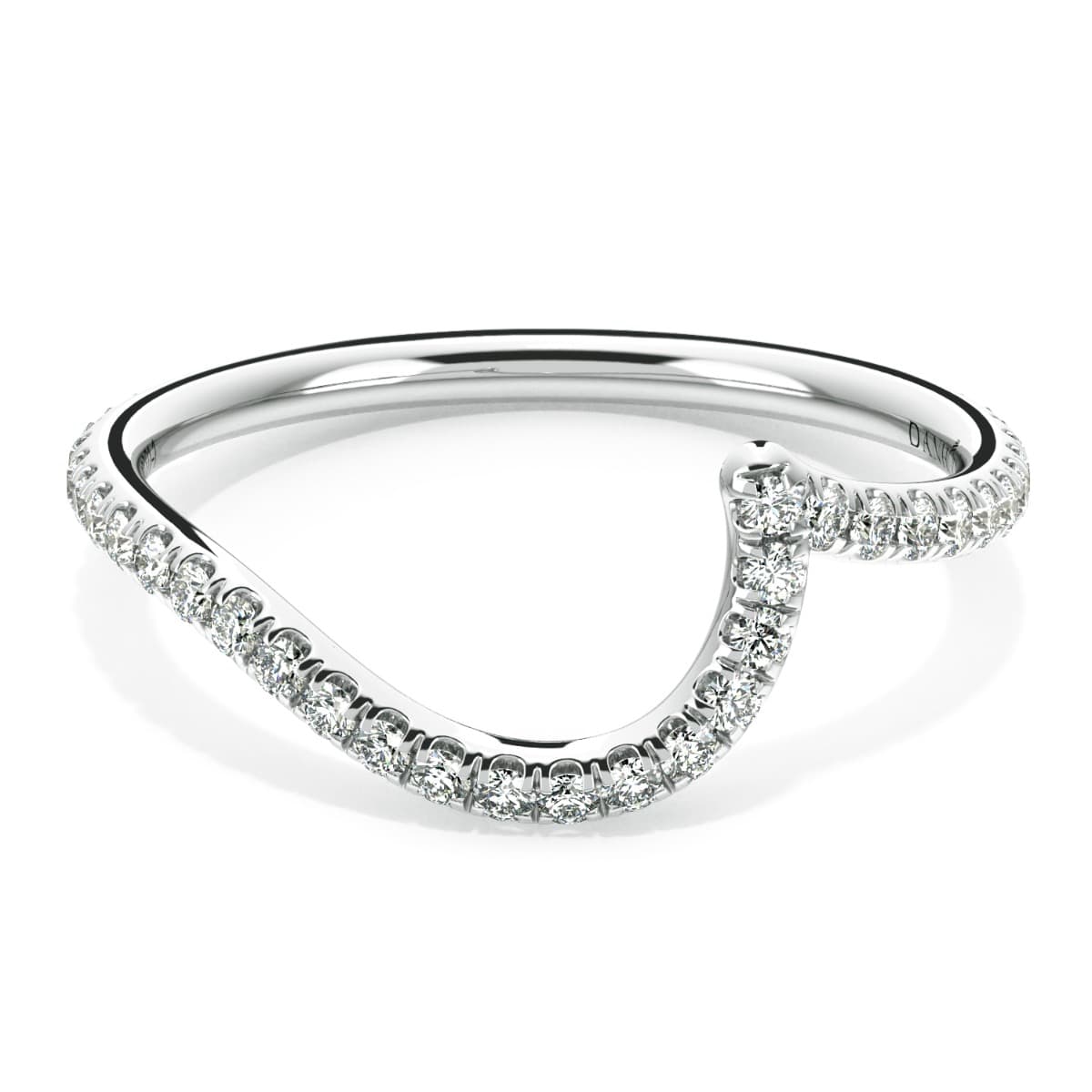 Abbraccio Curvy Diamond Wedding Band
