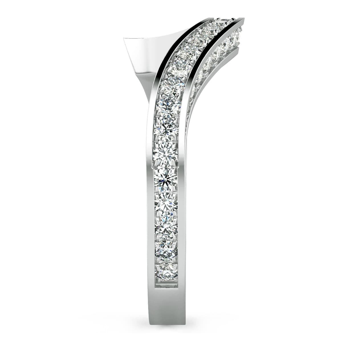 Abbraccio Curved Diamond Wedding Band