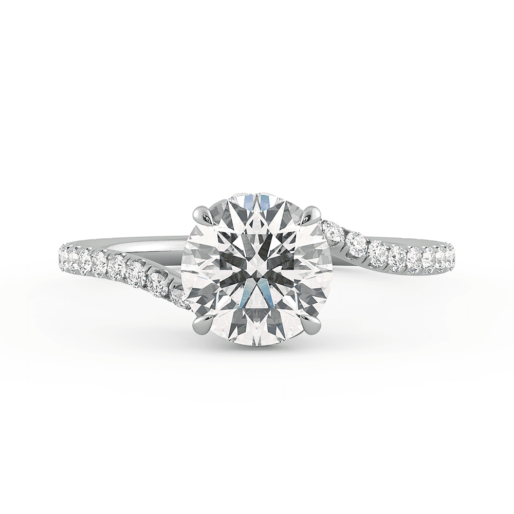 Abbraccio Swirl Diamond Engagement Ring