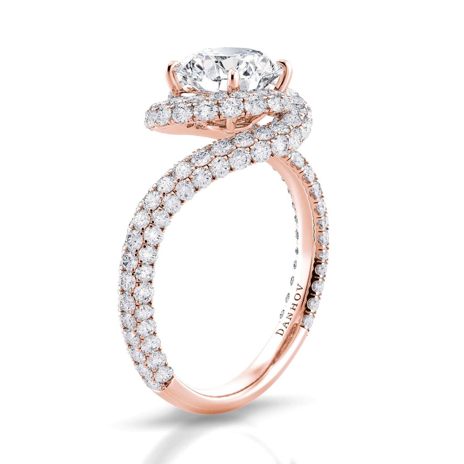 Abbraccio Swirl Engagement Ring