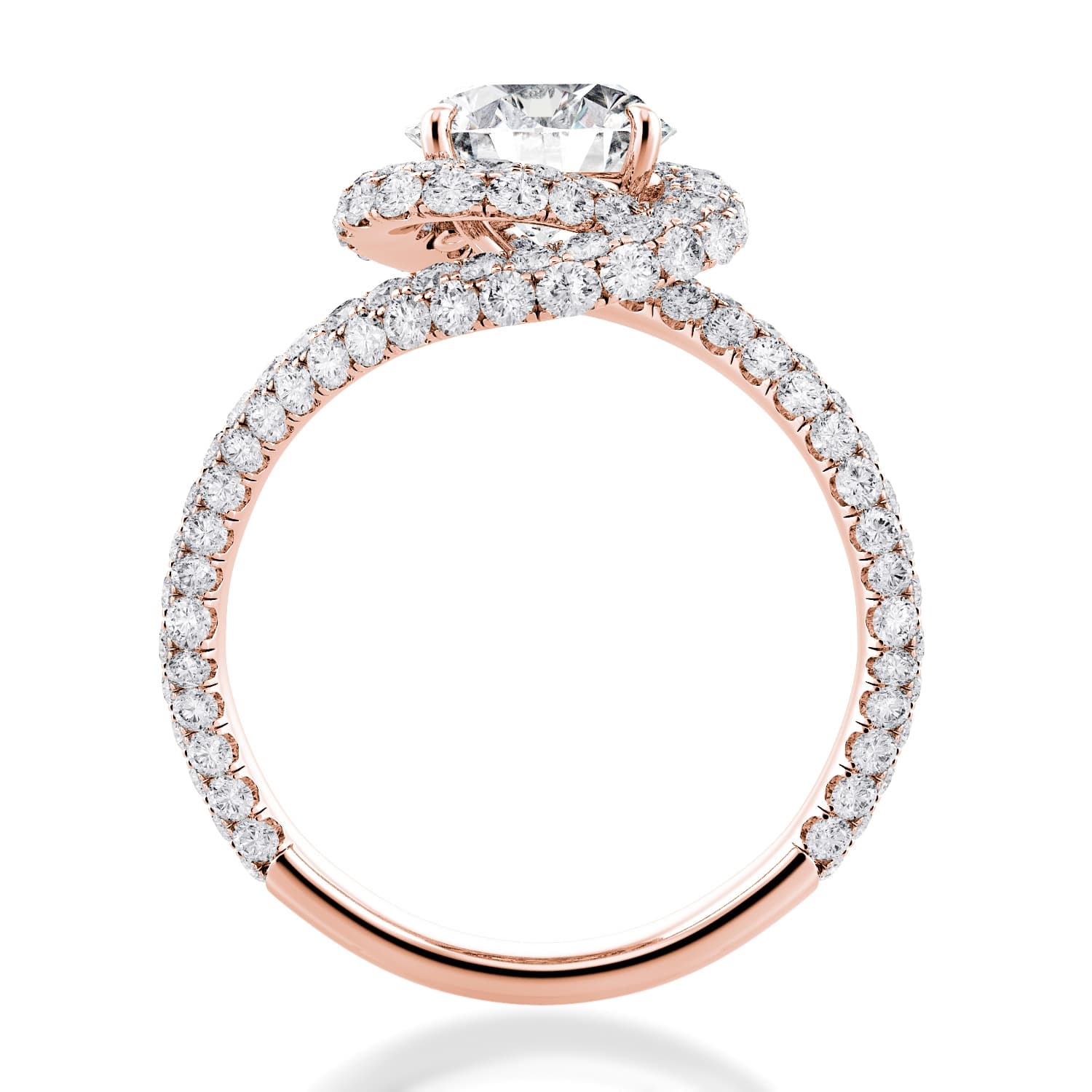 Abbraccio Swirl Engagement Ring