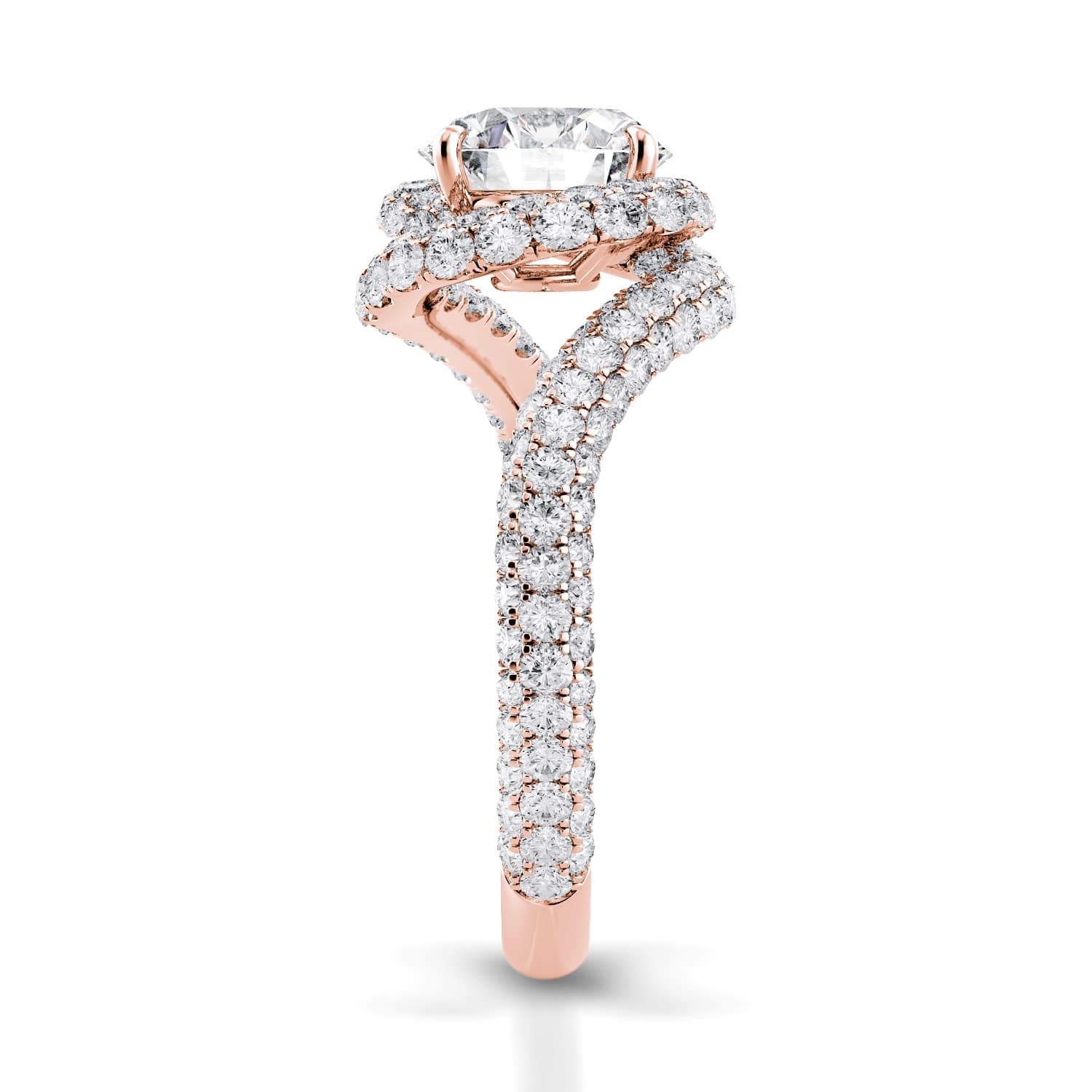 Abbraccio Swirl Engagement Ring