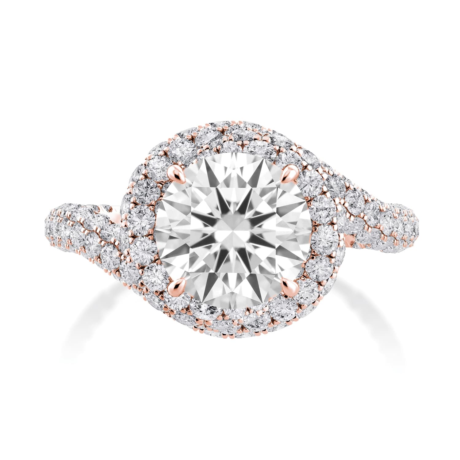 Abbraccio Swirl Engagement Ring