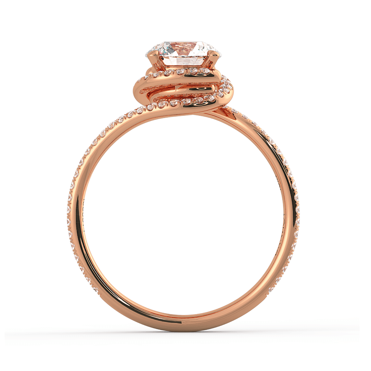 Abbraccio Swirl Engagement Ring