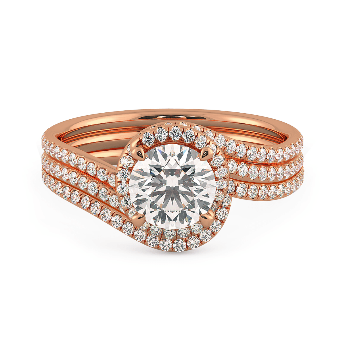 Abbraccio Swirl Engagement Ring