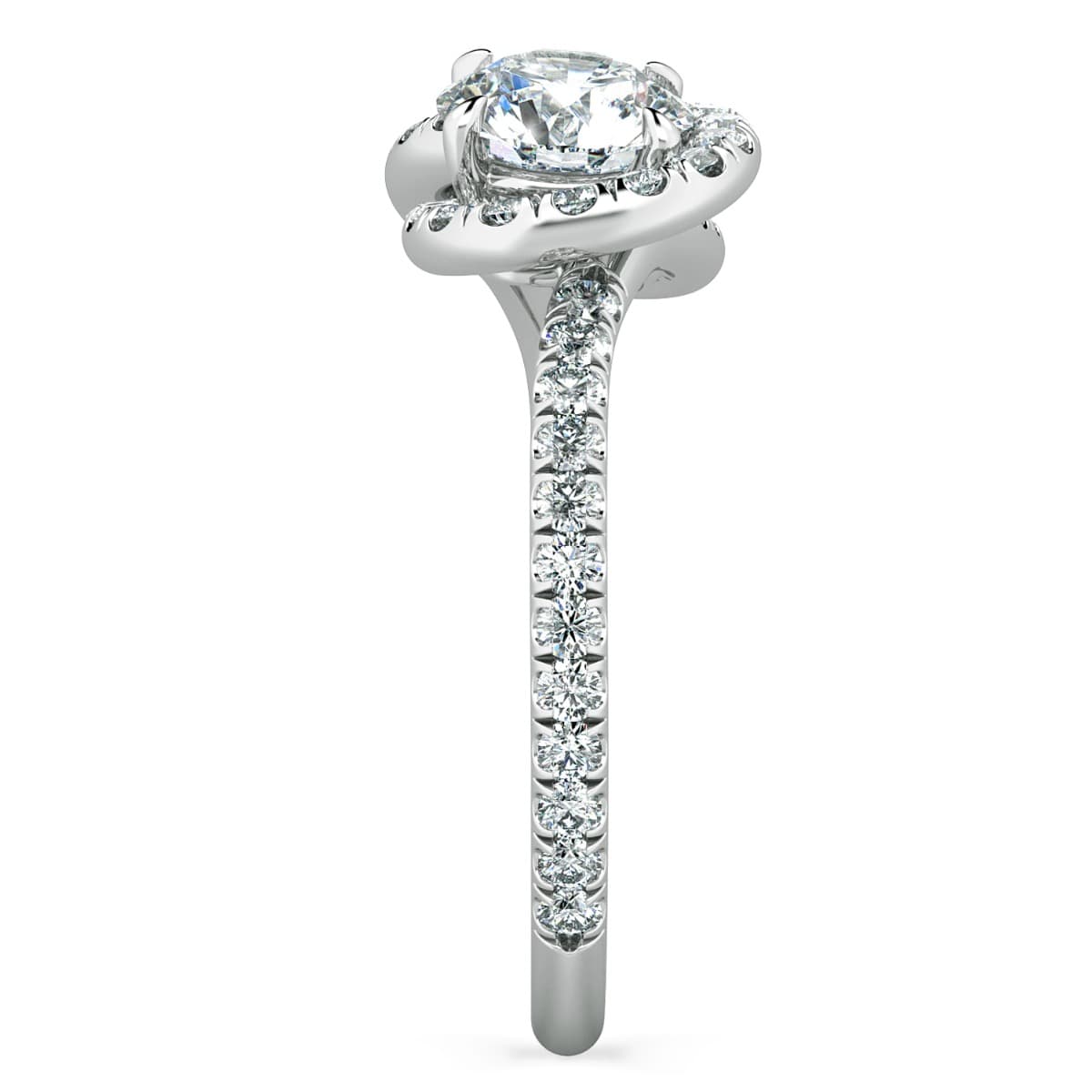 Abbraccio Infinity Single Shank Diamond Engagement Ring
