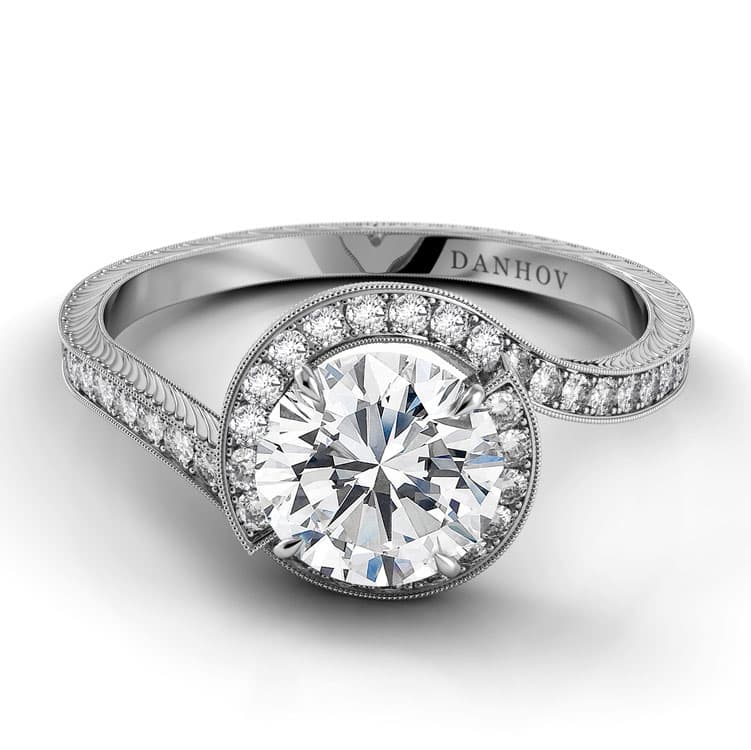 Abbraccio Swirl Engagement Ring