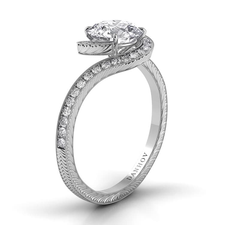 Abbraccio Swirl Engagement Ring