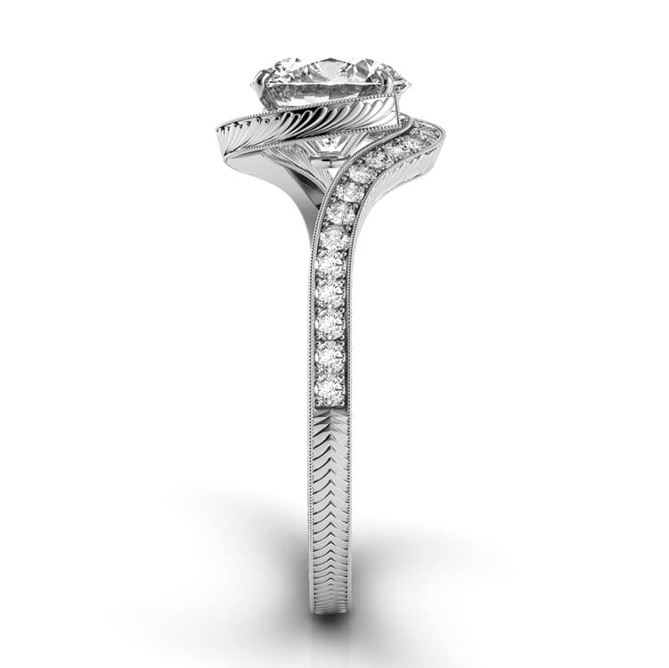 Abbraccio Swirl Engagement Ring