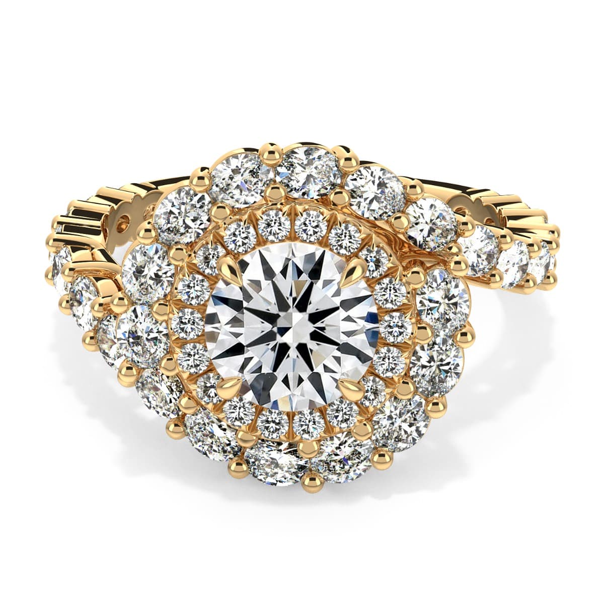 Grand Abbraccio Swirl Engagement Ring