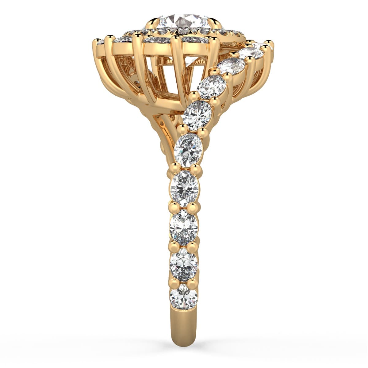 Grand Abbraccio Swirl Engagement Ring