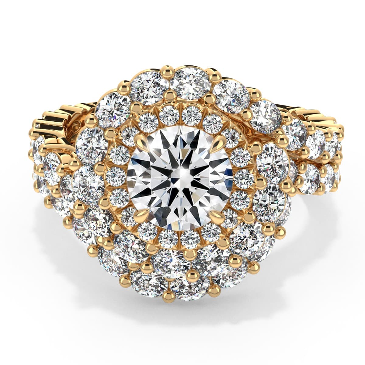 Grand Abbraccio Swirl Engagement Ring