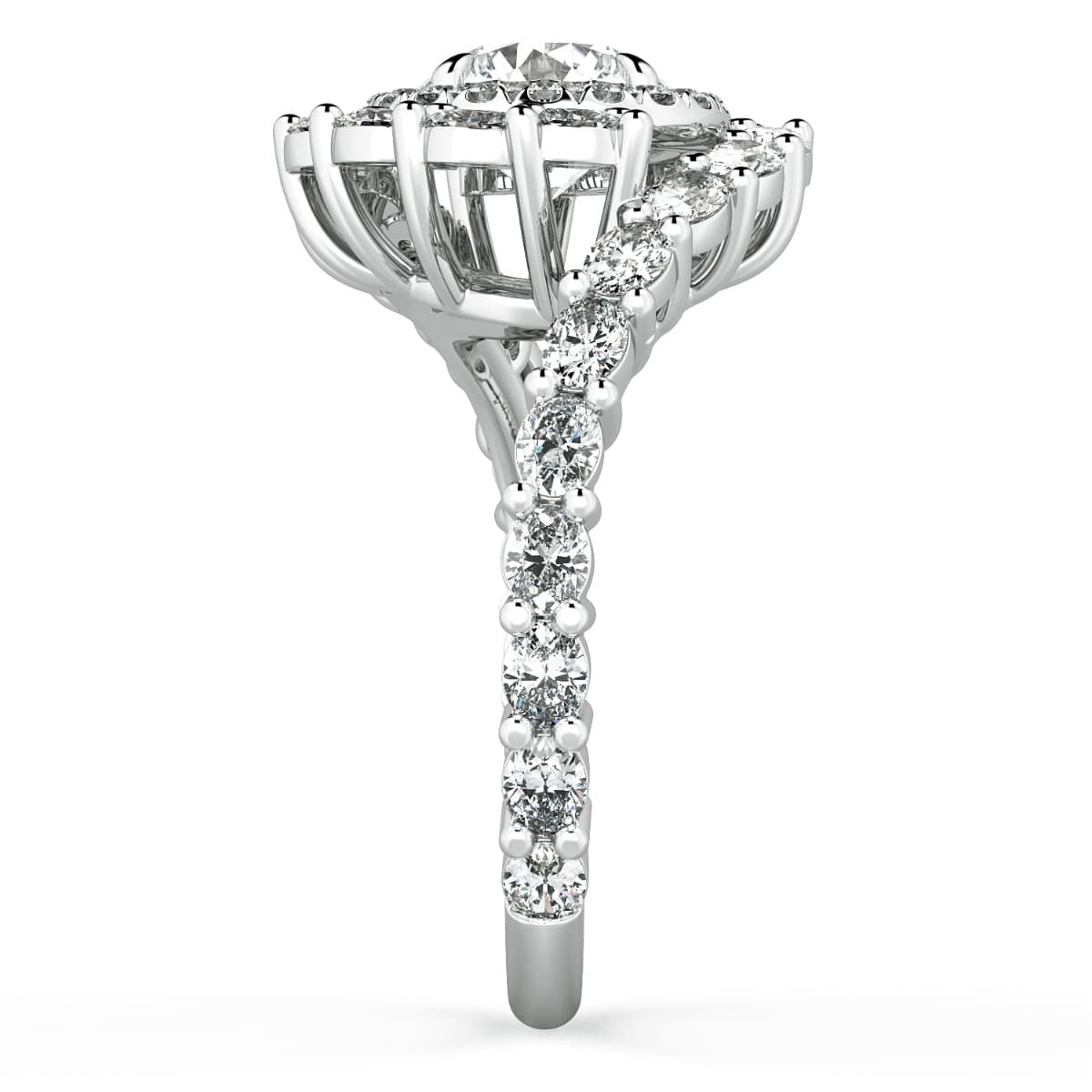 Grand Abbraccio Swirl Engagement Ring